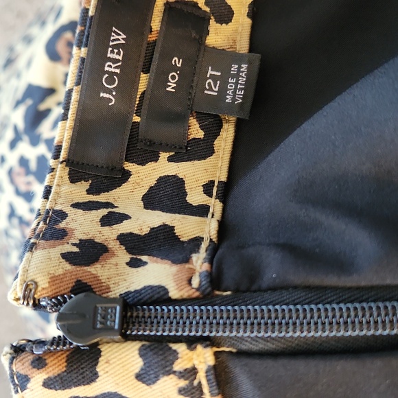 J Crew Leopard pencil skirt size 12 Tall - Picture 2 of 6